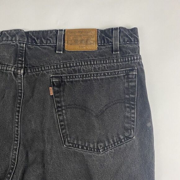 VTG Levi Strauss Signature 540 Relaxed Fit Denim Jeans Black Gray 42x30 Cotton - Picture 8 of 9